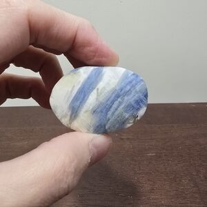 Blue Kyanite Crystal Palmstone #B